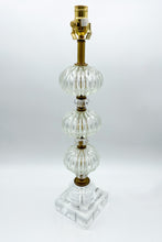 Load image into Gallery viewer, Stacked Clear Murano Glass Lamp