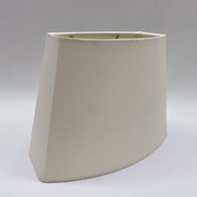 Load image into Gallery viewer, oval lampshade, oval shade, silk shade, synthetic silk shade, eggshell, egg, eggshell silk, chipped oval, chipped oval, squared oval, lampshades Dallas, Dallas lampshades, lamp store Dallas
