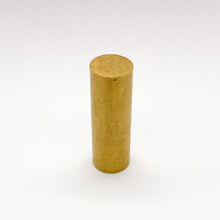Load image into Gallery viewer, finial, finials, brass finial, cylinder finial, brass cylinder, modern finial, contemporary finial, lampshade top, lampshade topper, lampshade finial, lamp top, lamp topper, table lamp finial, table lamp top, table lamp topper