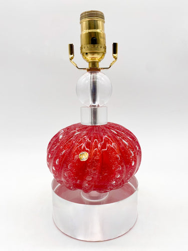 Red Murano Glass Lamp