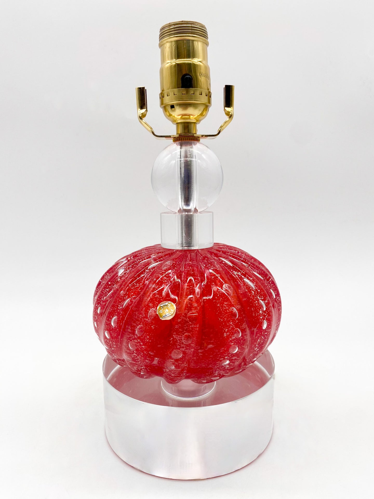 Red Murano Glass Lamp