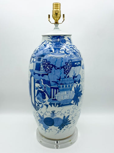 Vintage Cut Neck Vase Table Lamp