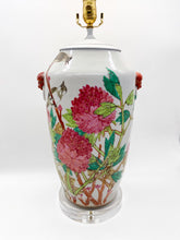 Load image into Gallery viewer, Vintage Porcelain Bird/Peony Table Lamp