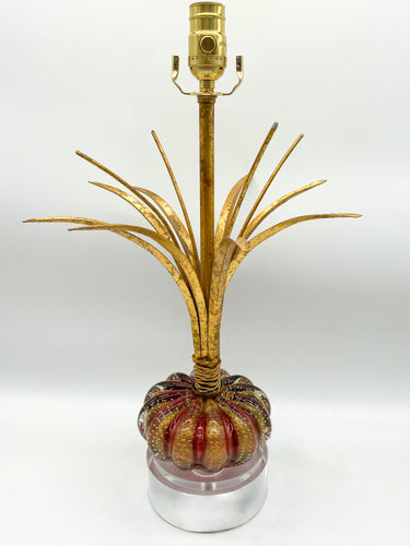 Vintage Ruby Murano Glass w/ Gold Inclusions
