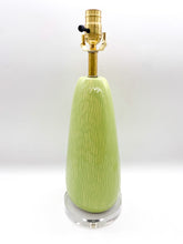 Load image into Gallery viewer, Vintage Avocado Green Ceramic Table Lamp, ~26&quot; Tall (PAIR)