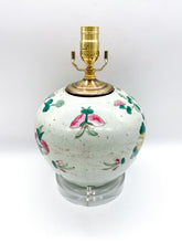 Load image into Gallery viewer, lamps, lamps store, lighting store, Dallas lampshade store, Dallas lamps, interior design Dallas, lampshade store, lampshades Dallas, 
antique chinese celadon vase, blue and white, blue and celadon, acrylic base, stacked acrylic bases, multicolor chinese vase, chinese ceramic, pink, green, celadon