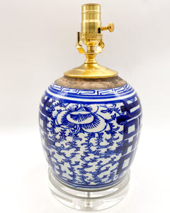 lamps, lamps store, lighting store, Dallas lampshade store, Dallas lamps, interior design Dallas, lampshade store, lampshades Dallas, Chinese ceramic, blue and white, celadon, acrylic base, acrylic, double happiness, antiques, vintage lamps, oriental lamps
