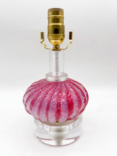 Load image into Gallery viewer, Vintage Murano Glass Lamp, 8&quot; tall (to harp saddle)