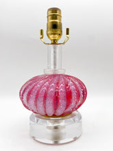 Load image into Gallery viewer, Vintage Murano Glass Lamp, 8&quot; tall (to harp saddle)