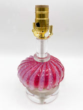 Load image into Gallery viewer, Vintage Murano Glass Lamp, 8&quot; tall (to harp saddle)