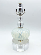 Load image into Gallery viewer, White Murano Glass Melon Table Lamp