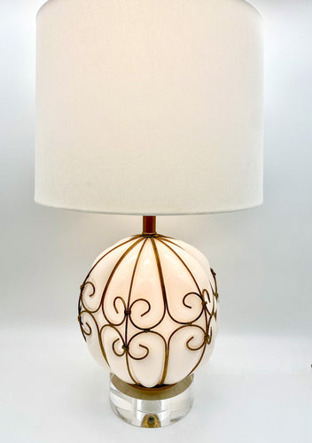 White Murano Lamp