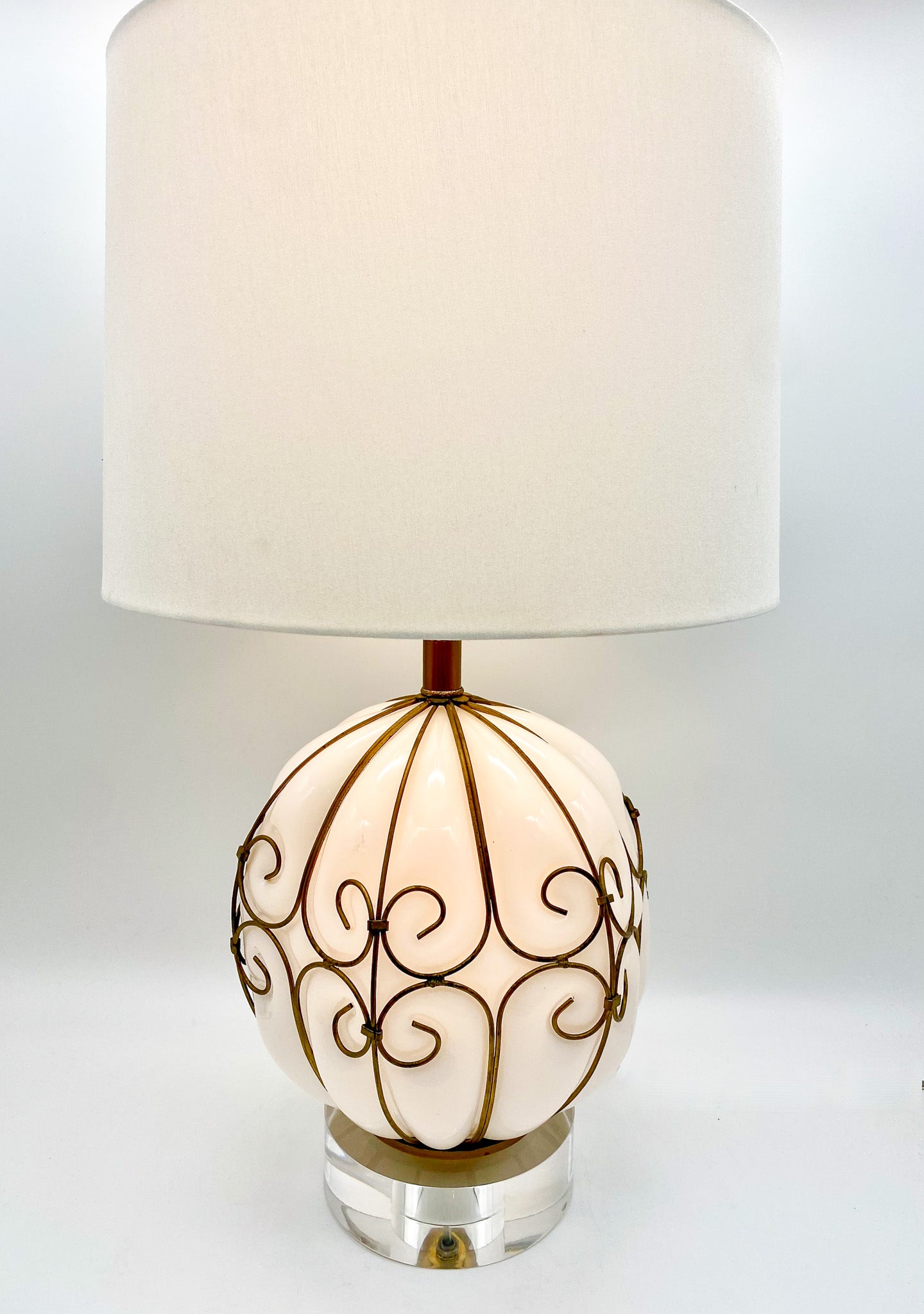 White Murano Lamp