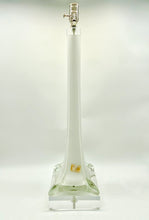Load image into Gallery viewer, White Murano Stretched Vase Lamp, ~35&quot; height