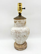 Load image into Gallery viewer, White Washed Terra Cotta Table Lamp