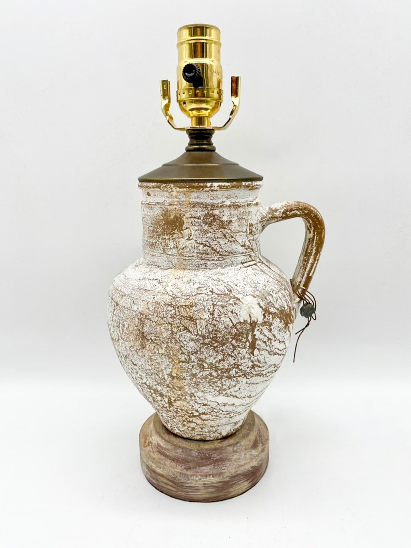 White Washed Terra Cotta Table Lamp