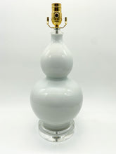 Load image into Gallery viewer, White Ceramic Double Gourd Lamp