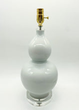 Load image into Gallery viewer, White Ceramic Double Gourd Lamp
