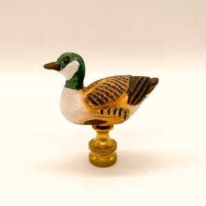 finial, finials, Dallas finials, Dallas lamps, Dallas lighting store, Dallas lampshades, lampshades, lampshades Dallas, mallard finial, mallard duck finial, duck finial, wooden finial, handpainted finial
