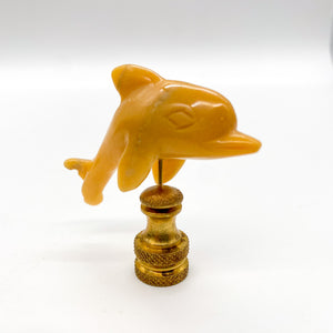 Yellow Jasper Dolphin Finial, 2-1/4"