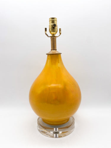 Yellow Vase on Acrylic Table Lamp