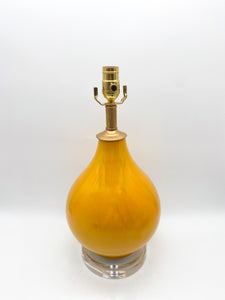Yellow Vase on Acrylic Table Lamp