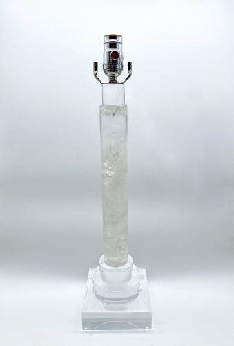 Rock Crystal Column Table Lamp