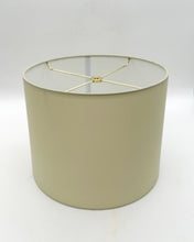 Load image into Gallery viewer, synthetic-pongee-drum,-12in,-Celadon, synthetic pongee drum, lampshades dallas, lamp shade store dallas, lighting store dallas, lamp store dallas, green lampshade, light green lampshade, celadon lampshade
