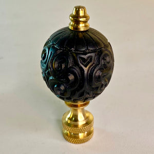 Chinese Style Carved Wooden Ball Finial